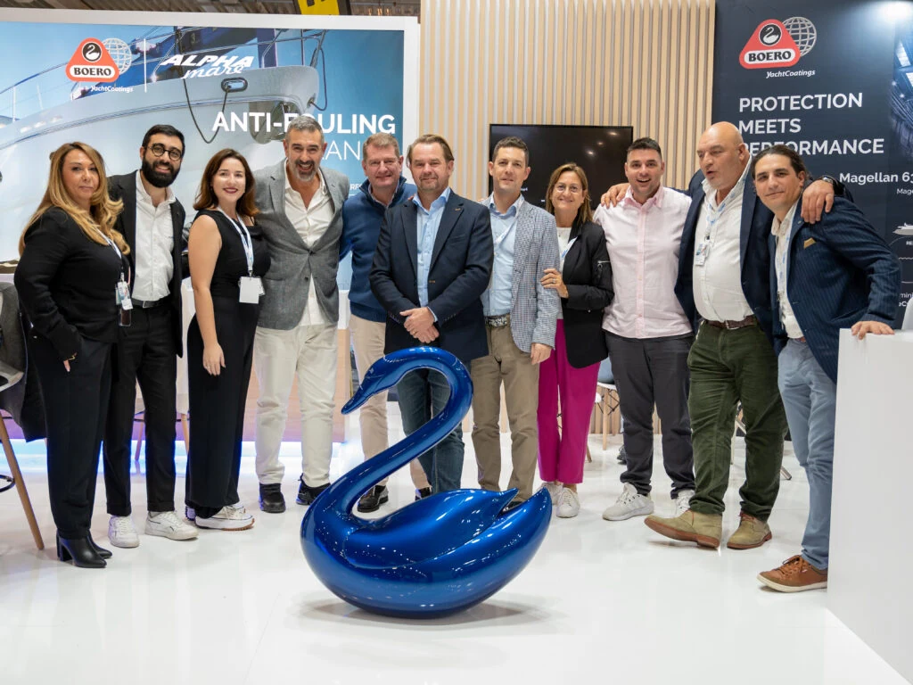 The Alpha Mare team with yacht coating partners